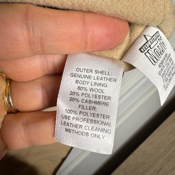 Lone Pine American Made Leather Cashmere Wool Womens Vest Medium - Picture 6 of 12